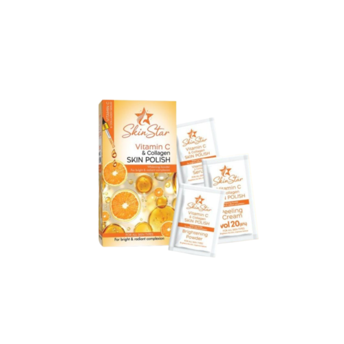 Skin Star Vitamin C & Collagen Skin Polish Sachet Kit (Pack of 3)